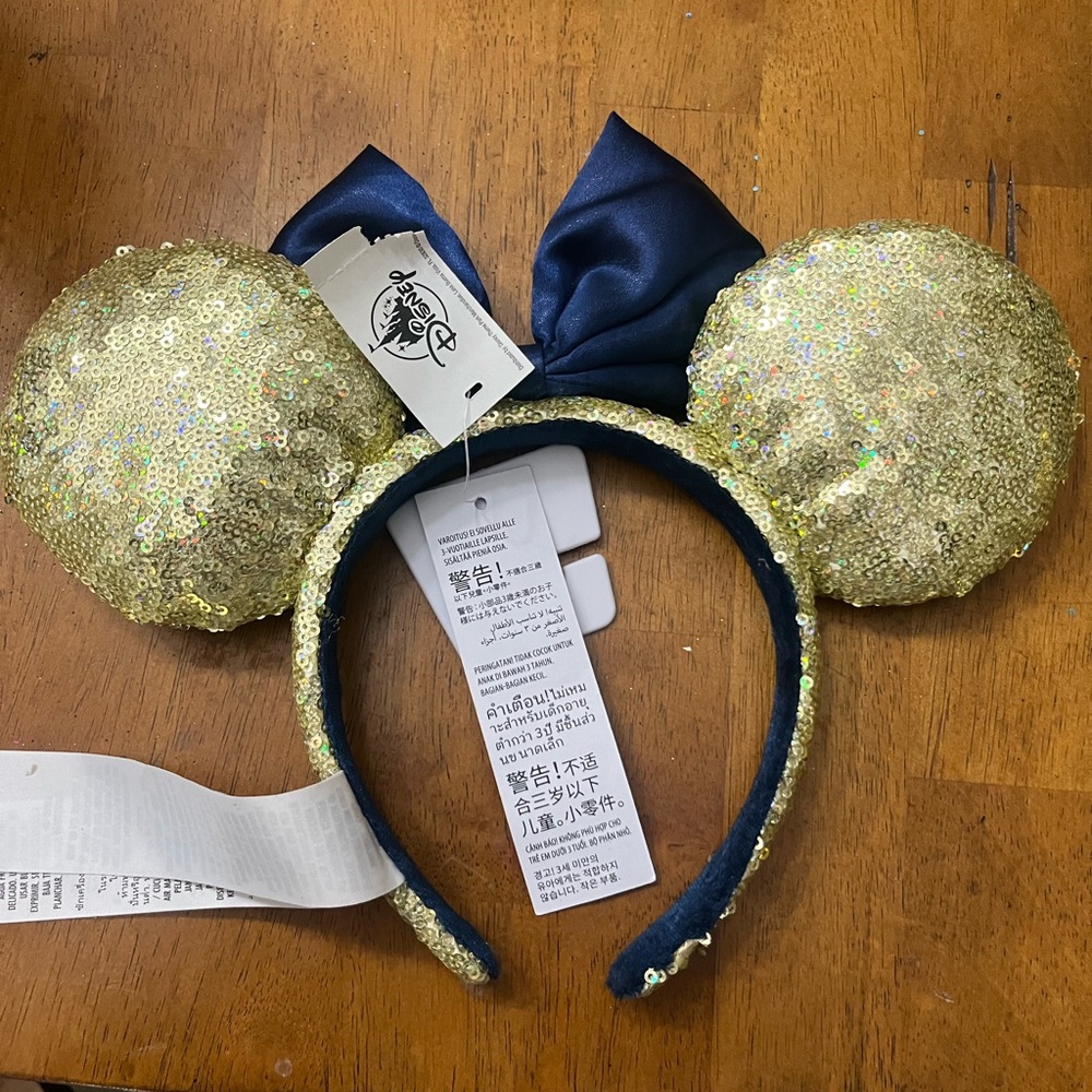 NWT Disney Walt Disney World 50th Anniversary Gold Ears